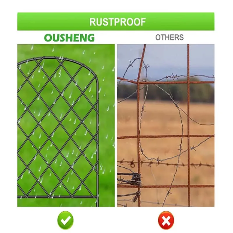 US 25 Piece 24 Panels Garden Fence Rust Proof Metal Without Digging Animal Barrier Flower Bed Fencing For Yard Landscape Patio