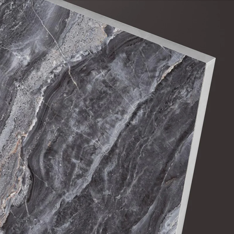 600x1200mm Dark Grey Color Marble Texture Full Body Full Polished Porcelain Tile Indoor Flooring And Wall Tiles