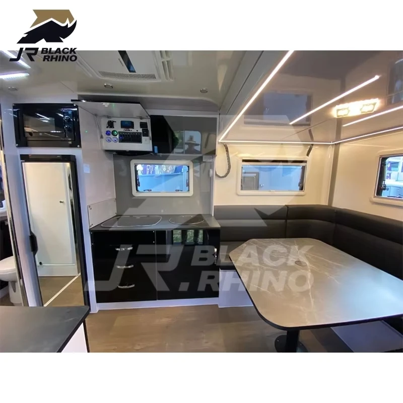 Multimedia entertainment options trailer camper expedition truck camper box