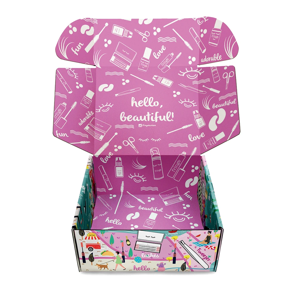 Wholesale Custom Logo Luxury Recycled Folding carton Craft Packaging Boxes Clothes Packaging Lash shipping gift paper Boxes