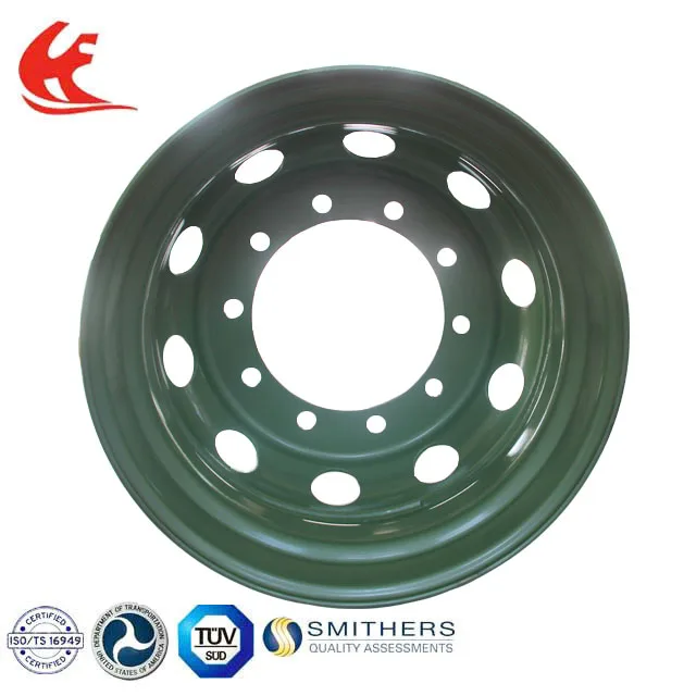 Green color painted Truck Wheel Rim 22.5x9.00 with good price