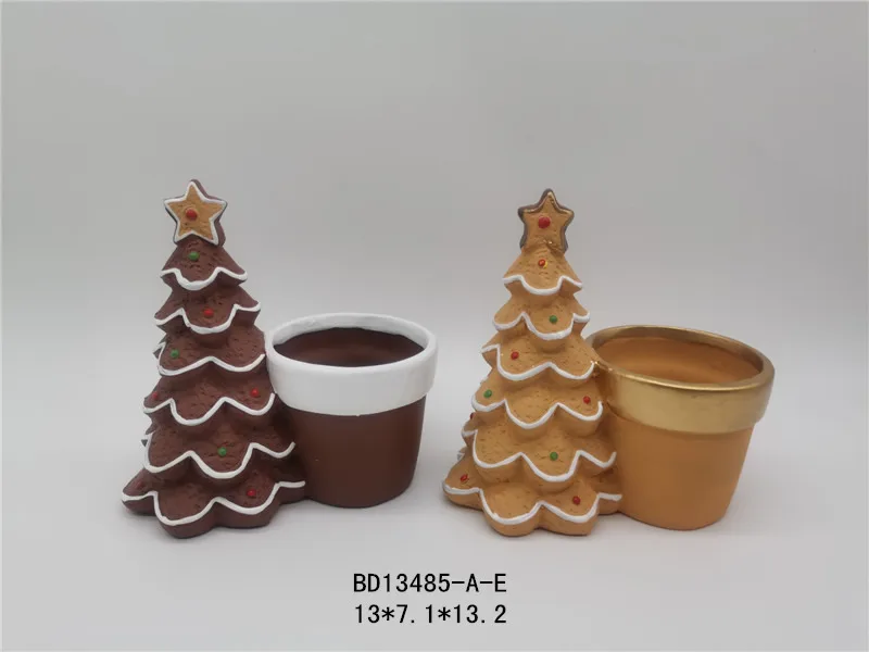 Christmas ceramic gingerbread man boots ceramic pots for plantsceramic Christmas decoration  Terra cotta pot for plants