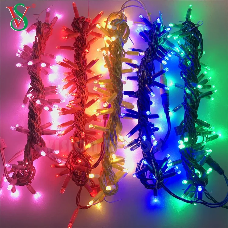 LED Rubber/PVC Cable String Lights Outdoor Waterproof Christmas Holiday Decorative Garland Lights