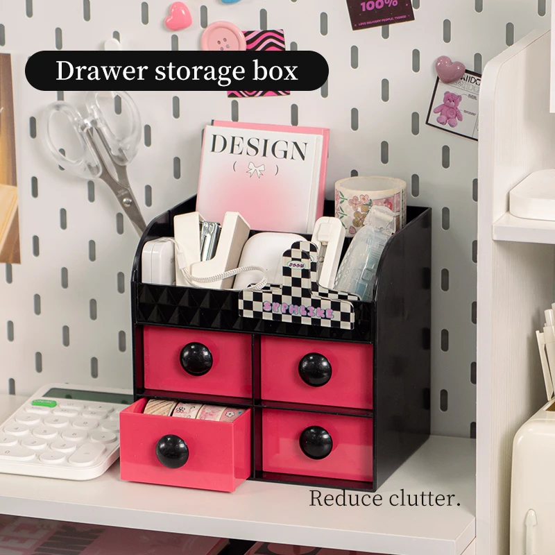 Shunxing Wholesale Modern PP Office Desk Mini Drawer Organizer Home Dormitory Stationary Makeup Storage Organizer Box Plastic
