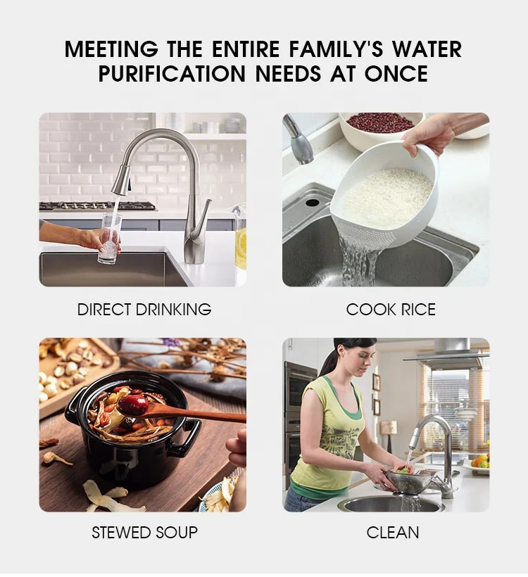 Table drinking fountain RO reverse osmosis system water purifier home pure water machine 600GPD