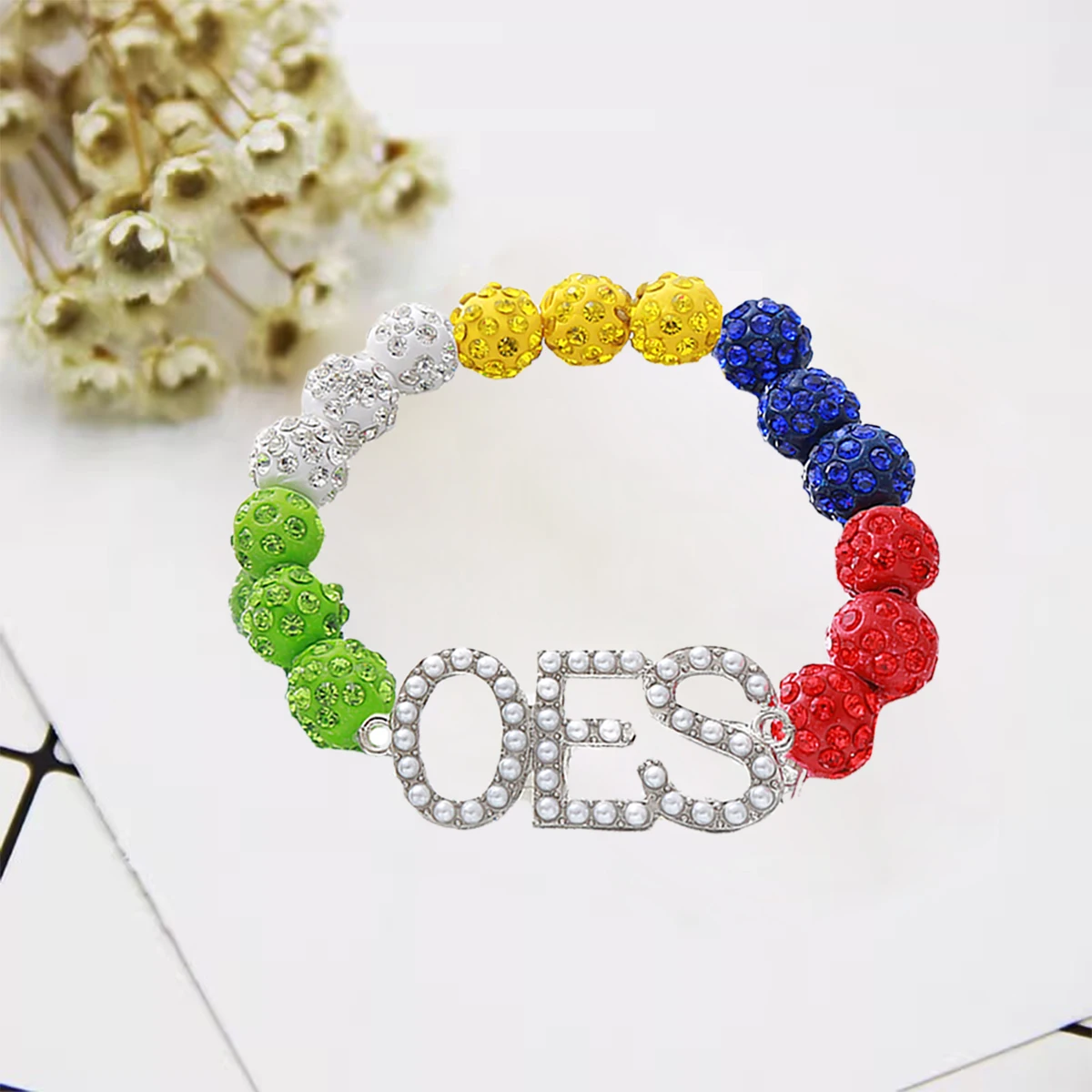 Mason Social Members Gifts Letters Order The Eastern Star Symbol OES Bracelets Jewelry