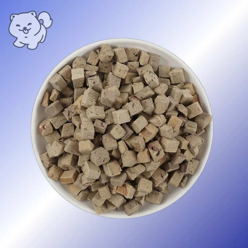 Freeze Dried Chicken Cubes Natural Pet Food Pure Beef Liver Cubes for Dogs Cats