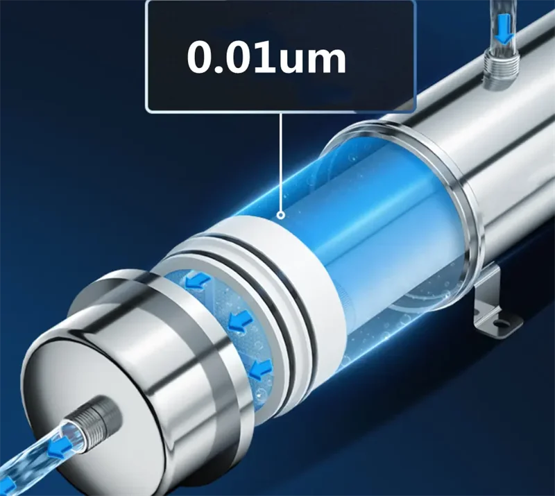 Made in China full shell 0.01 micron Pvdf ultrafiltration Uf filter 304 stainless steel water purifier