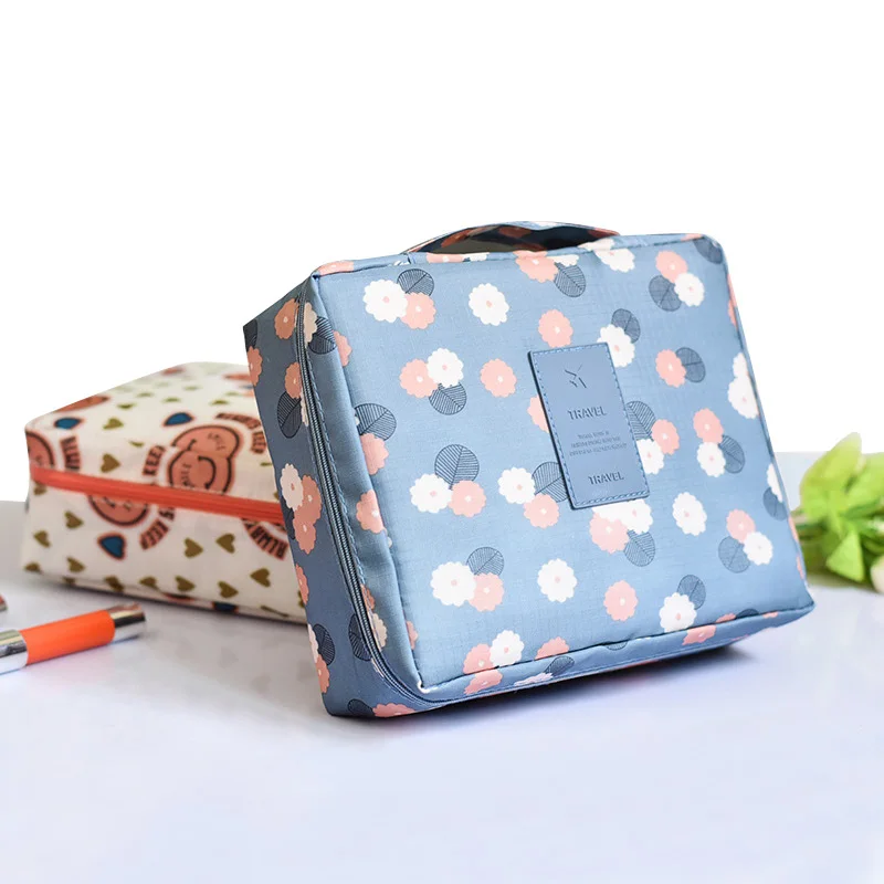 
Small MOQ Custom Travel Cosmetic Bags Toiletry Organizer Makeup Bag 
