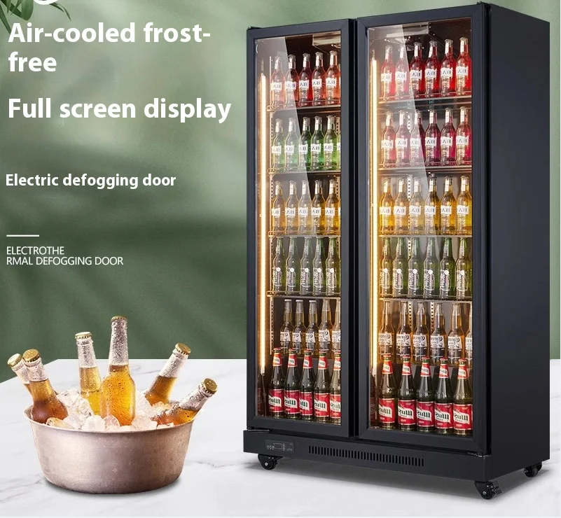 2 Doors 3 Doors  Commercial Refrigerator upright cooler beverage freezer display cabine