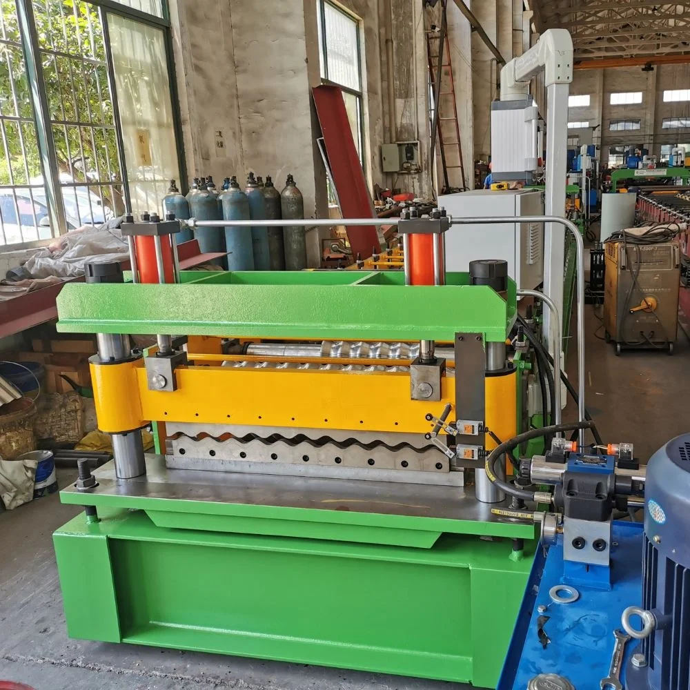 Gauge 22- Gauge 32 Ancho 1000mm Width Zinc Ondulado Aluminizado Tile Making Machine Corrugated Roof Sheet Roll Forming Machine