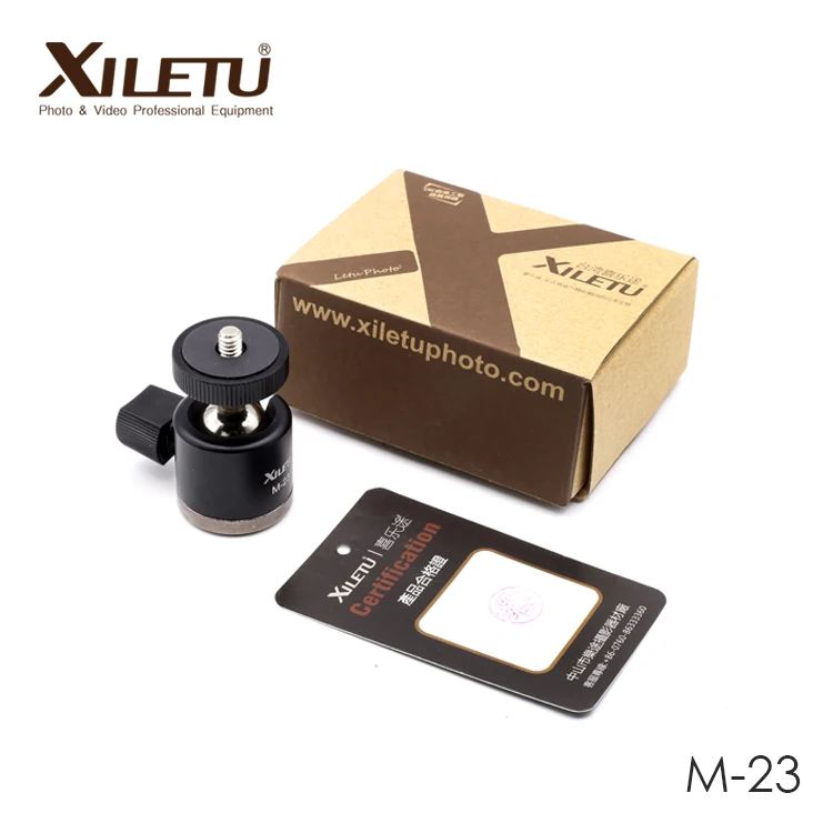 
XILETU M-23 Camera Accessories Mini Ball Head Tripod Head 1/4 in Screw For Canon Nikon DSLR& Mirrorless Camera Smartphone 