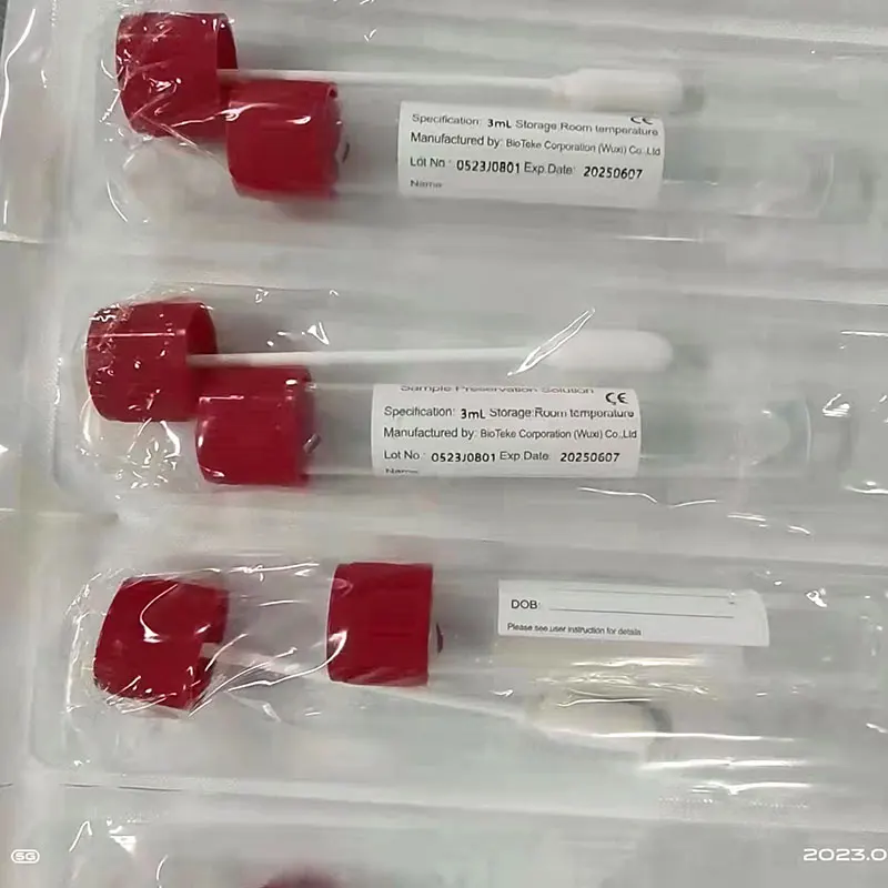 Hot Selling Sterile Gene Dna Rna Testing Detection Sample Tests Lab Saliva Medical Plastic Tube Collection Kit For Wholesales