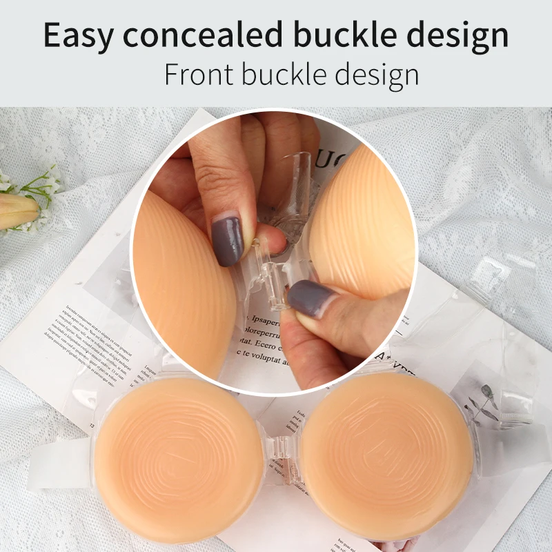 Silicone False Breasts Beautiful Big Boobs Rubber Soft Breasts 100% Silicone CRound Shape 1 Pair