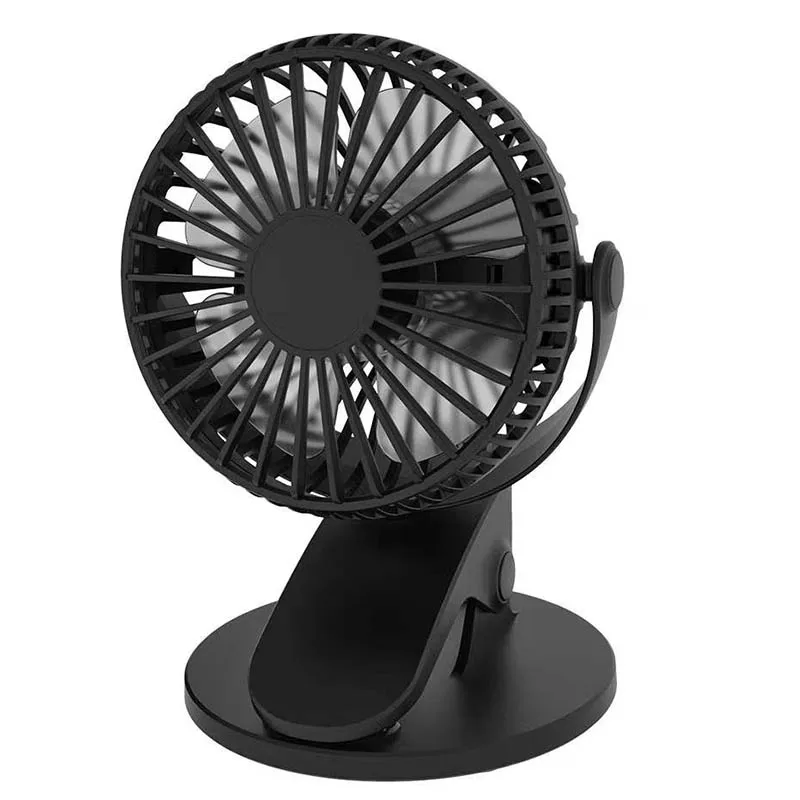 Portable Fan Battery Operated Stroller 360 Degree Rotation Quiet Battery Mini USB Rechargeable Clip Table Fan