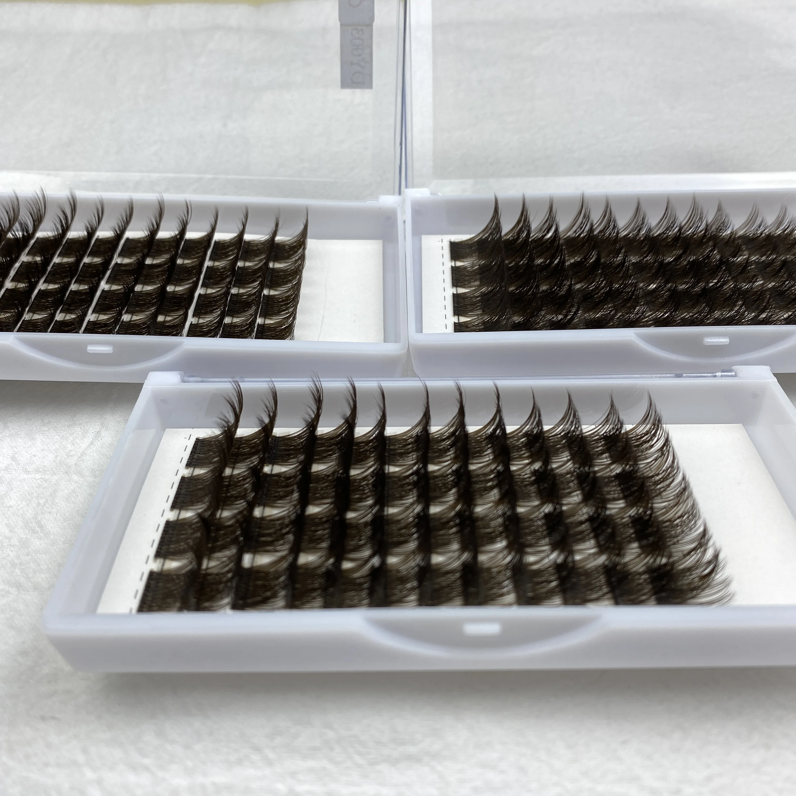 Diy Cluster Brown Lashes with Custom Services DIY Eyelash Extension Colored Cluster Lashes