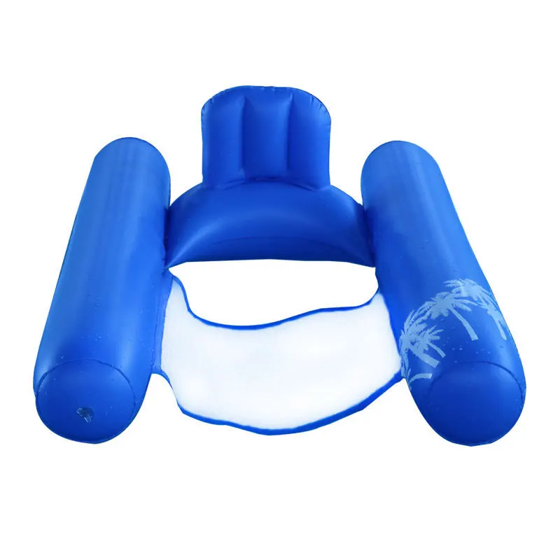 New PVC inflatable seat floating pad water seat fun toy with net pad foldable