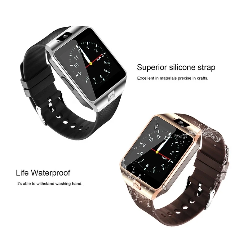 
New Arrival Sim Card smart watch DZ09 With Camera smart watch phone support TF Card facebook for mobile phone 