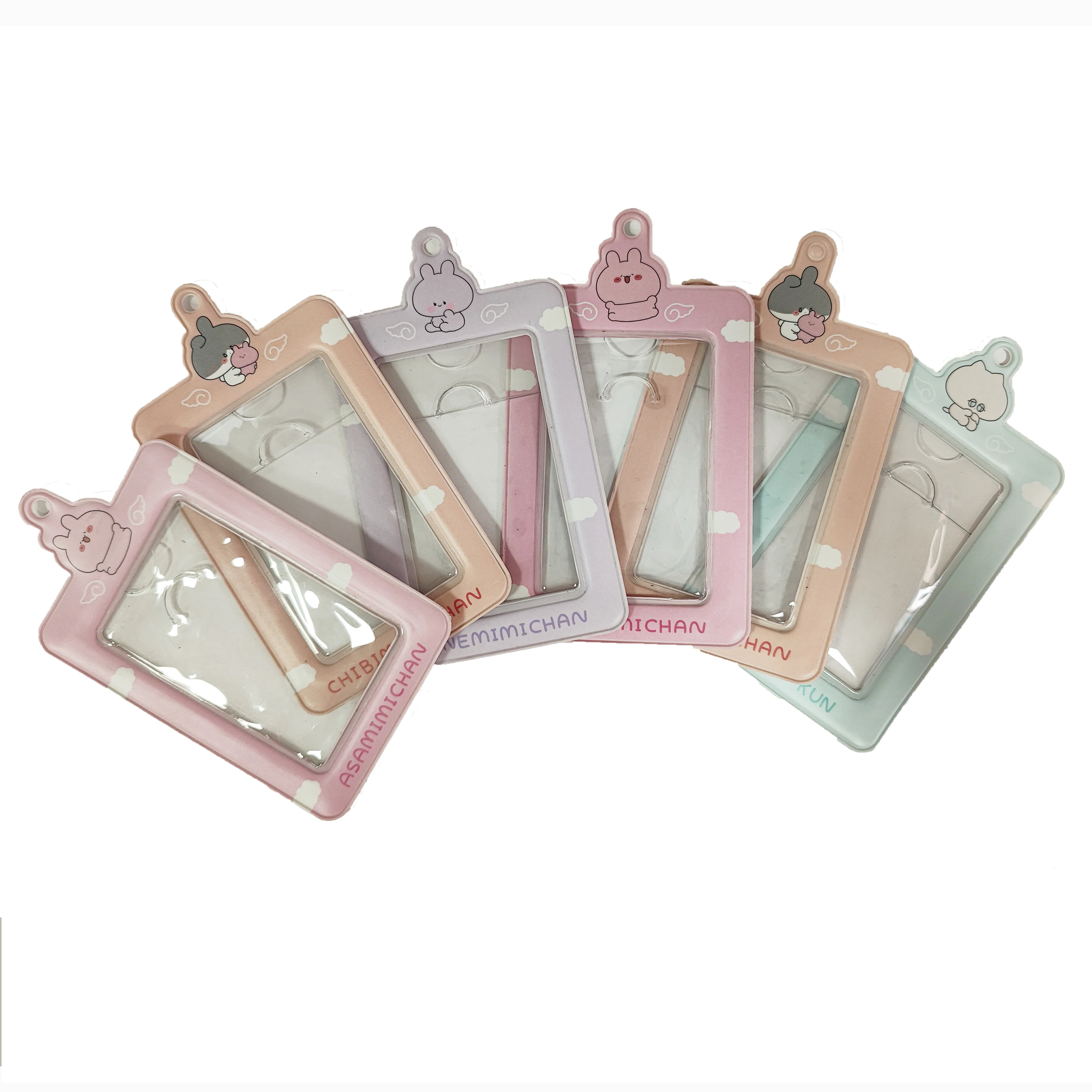 New Original customized cute cartoon animal 3-inch PVC card sleeve pendant keychain.