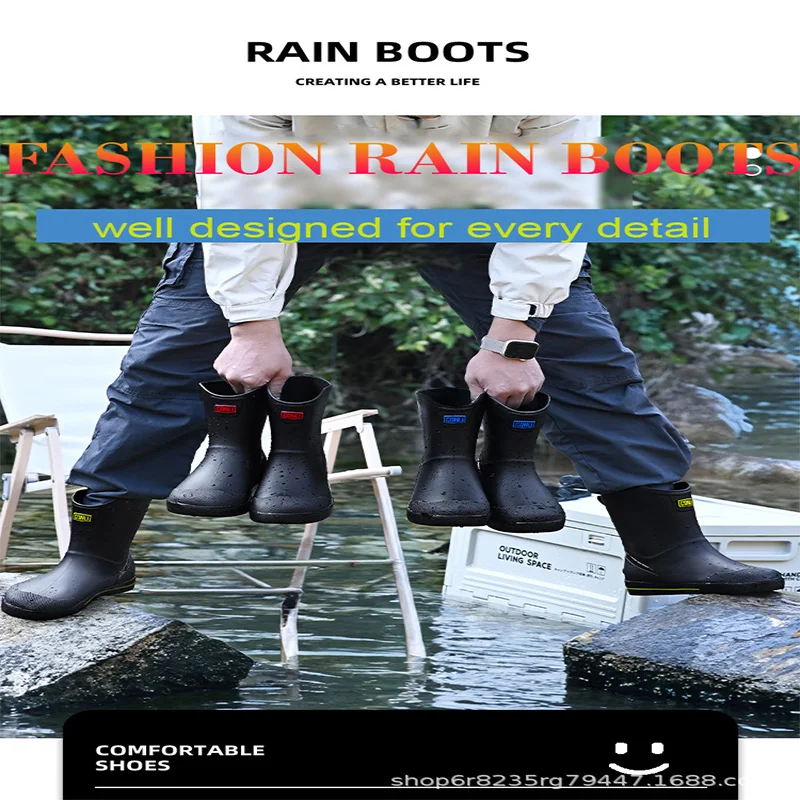 whole sale fashion trend PVC outdoor waterproof deck fly fishing wading fishing boots galoshes deck boots