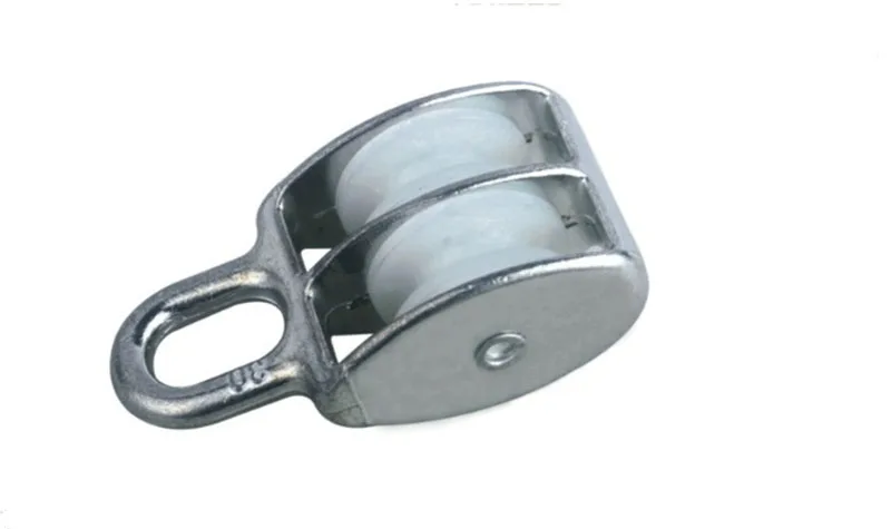 Pulley Zinc Alloy Double Wheel Pulleys /Double Rigid Eye Pulley