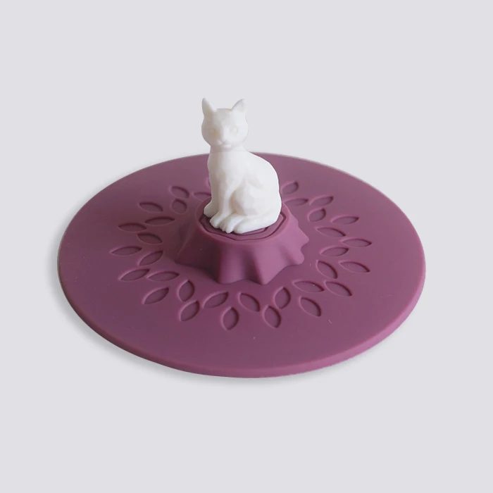 
Dust-Proof Beverages Glass Lid Reusable Coffee Cup Suction Airtight Seal Cover Silicone Coffee Cup Lid 