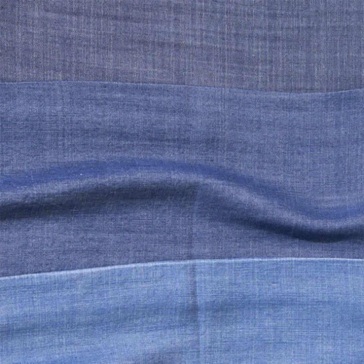
Yarn Dyed Natural Soft 5oz Thin 100% Tencel Silk Slip Sweat Wicking Denim Fabric For Shirt 