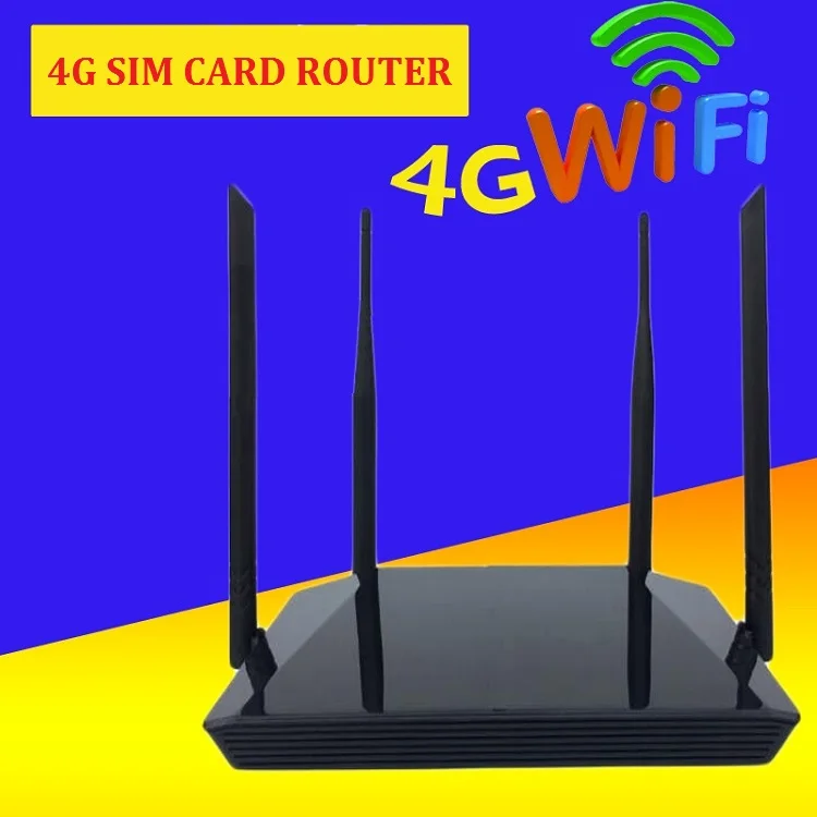 4G Lte Modem Router Wireless Mobile Hotspot Private Internet Access VPN Indoor CPE 4G Wifi Router With Sim Card RJ45 Port