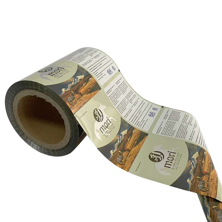 Factory customized 3 layers laminated material soft plastic packaging aluminium film roll packaging  for sachet food packaging