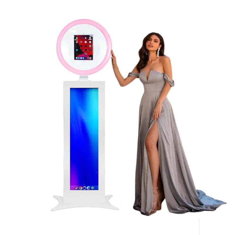 Fashionable Personalize Guest Signature Party Supplies Photobooth IPad Photo Booth Portable Machine Photo Booth with Ring Light