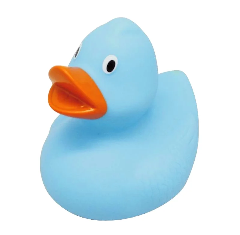  Custom Blue Rubber Small Little Plastic Ducks Floating squeaky beach water shower Bath Fun Toy for