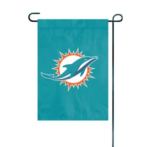 Высокое качество на заказ Новый 2-сторонний Miami Dolphins NFL 100% полиэстер Печатный садовый баннер флаг