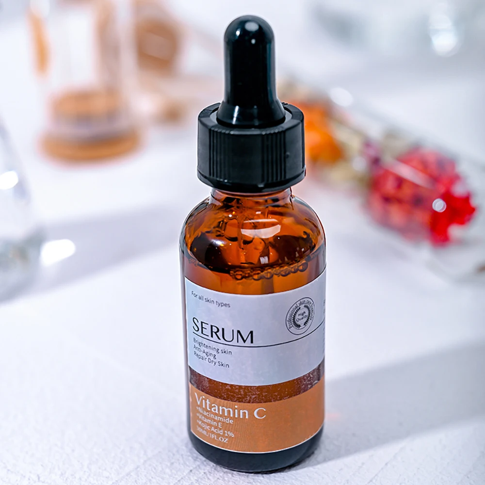 AiXin Private Label 30ML Soothing Nourishing Anti Aging Whitening Skin Vitamin E Niacinamide Serum Kojic Acid Vitamin C Serum