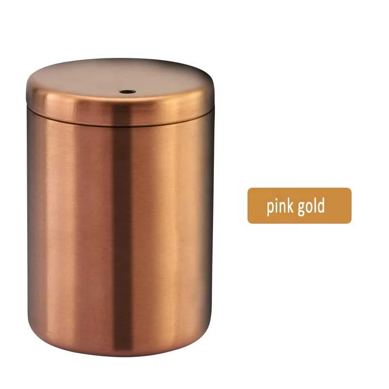 Stainless steel toothpick Box commercial home creative simple golden toothpick box bucket jar