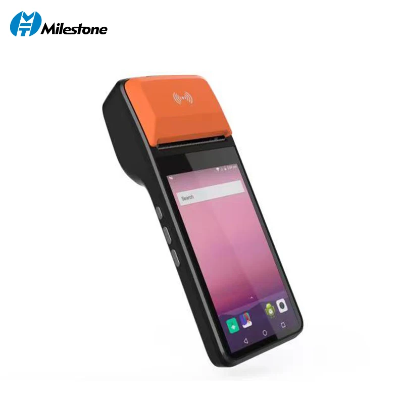High Quality 4G sms 1d 2d barcode mobile pos systems payment terminal pos gprs nfc handheld pos terminal with printer