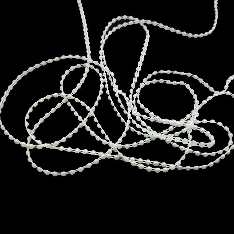 Rolls Of Semicircle Pearls abs Plastic Beads String Garment Accessories Plastic Beads Chain Roll
