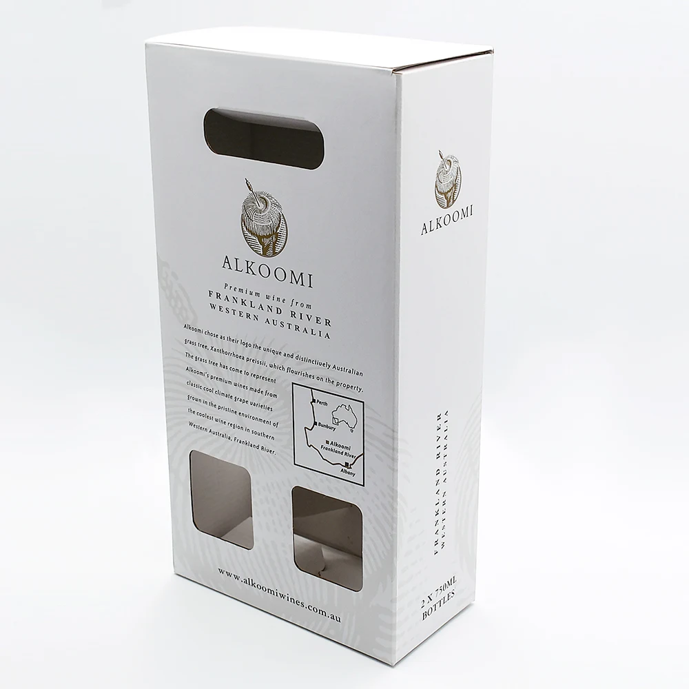 Red Wine Glass Box 2/3/6 Bottle Packaging Gift Beer Carton Custom Luxury Shipping Paper Cardboard Wine Box