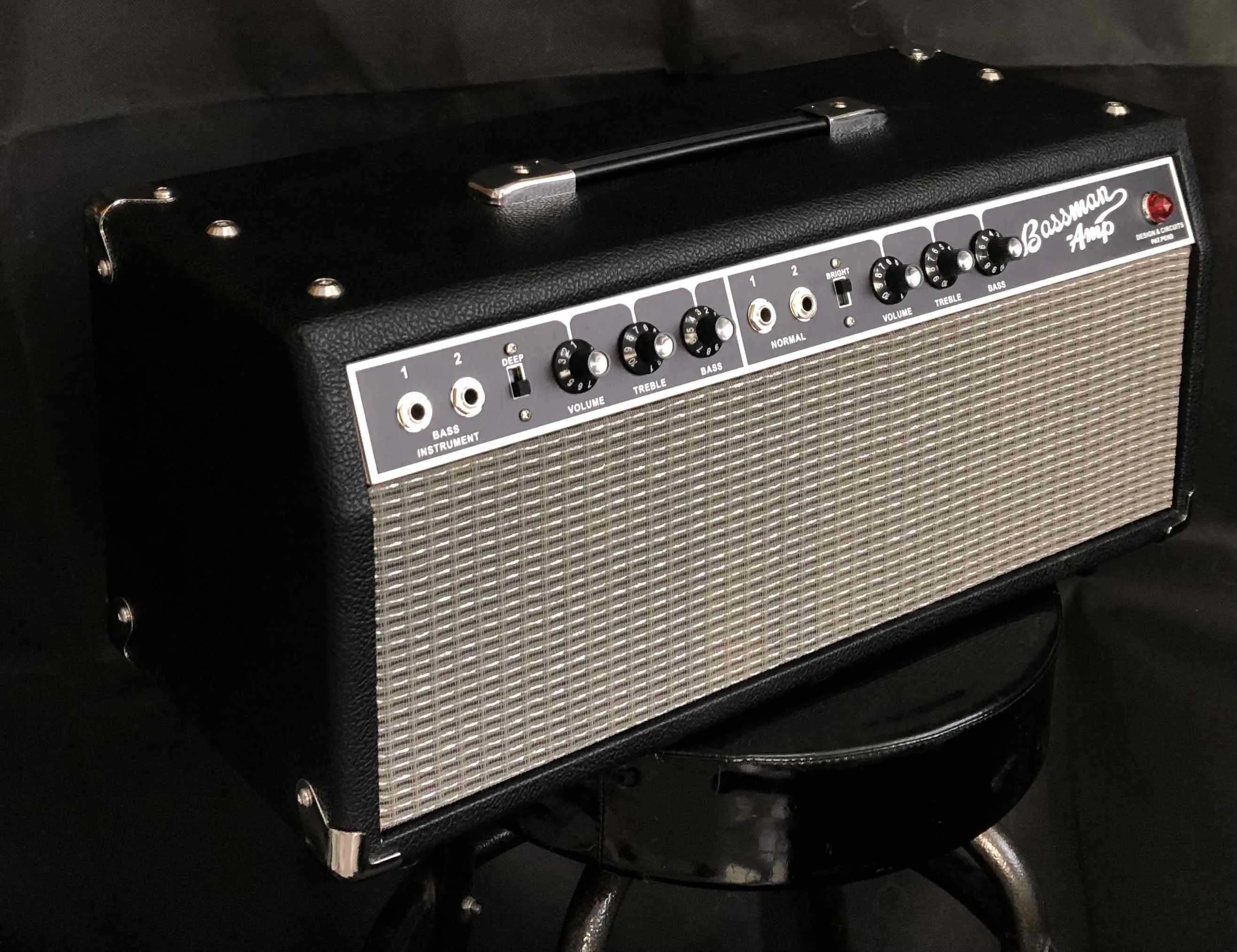 Custom Bassman Style Handmade Boutique Valve Guitar Amplifier Classic Blackface with AA864 Circuit Version