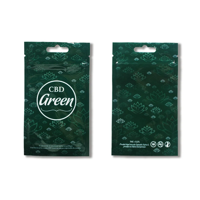 High Food Grade Quality Plastic Three Side Seal Zipper Lock Tobacco Pouch Tea Packaging Bags Digital Mylar Bags