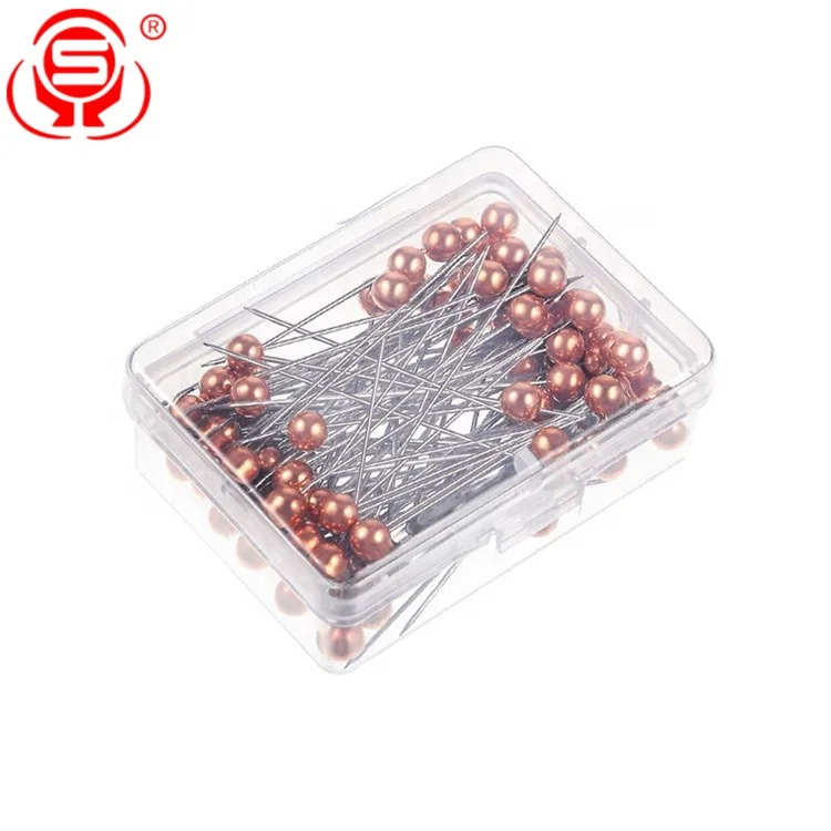 
400 Pieces Pearl Head Pins, Faux Crystal Rhinestone Head Pins Straight Head Floral Pins of 4 styles for Crafts Decoration 