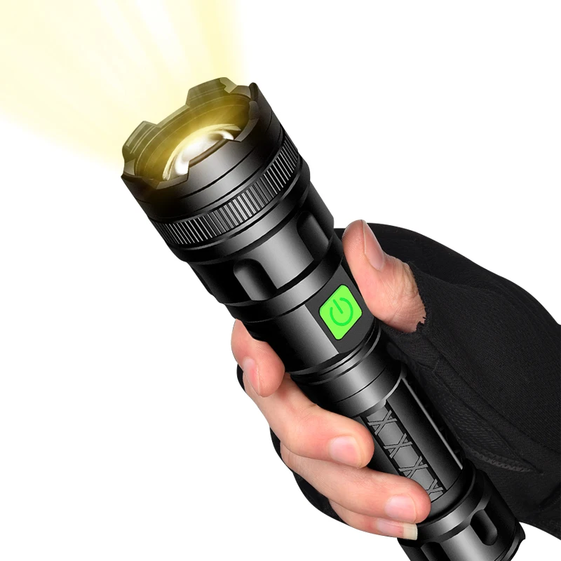 500 High Lumens Torch USB Charge Rechargeable IPX4 Waterproof LED Zoomable Tactical Flashlights
