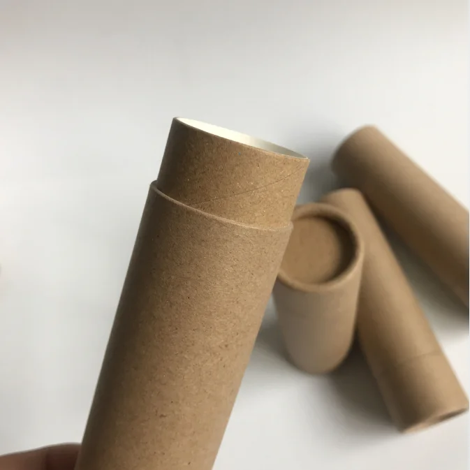 Eco-friendly Natural  kraftpaper  Cardboard lip balm  push up  deodorant 15g/30g/45g/60g container