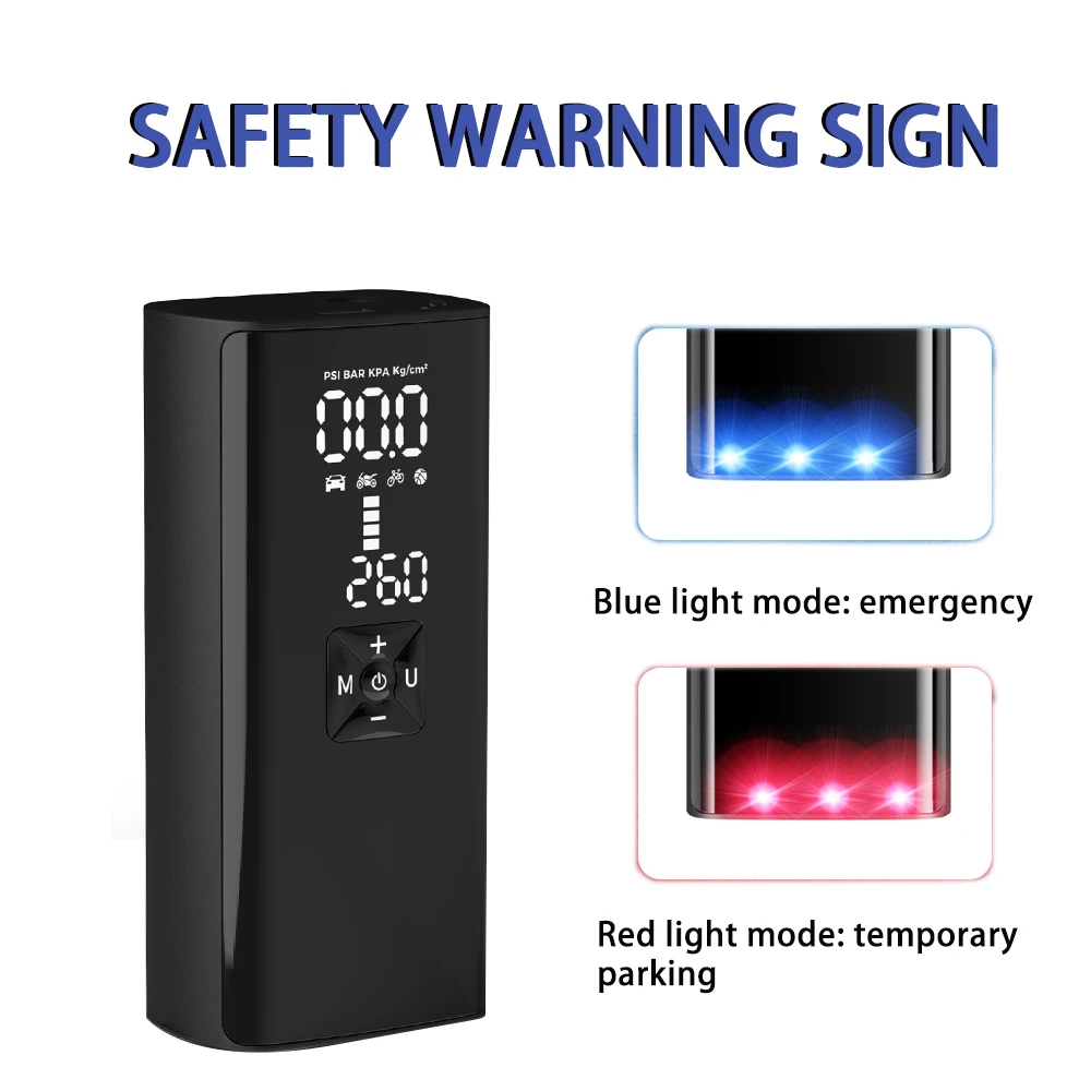 Portable Air Compressor Carmin Super Fast Inflate12V DC Air Pump Black OEM For Bicycle 2000 * 3mah