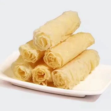 wholesale  Haccp ISO  Cantonese Style Instant Food Golden Fried Dry Bean Curd Sheet Roll For China food Hot pot restaurant