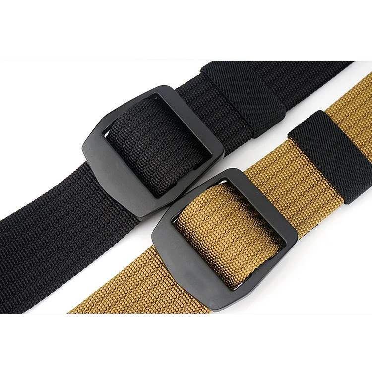 Men Women Metal Buckle Nylon Casual Belt Canvas Jeans  Belts Adjustable Tactical Belt