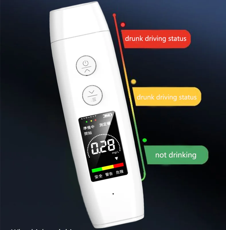 Portable Breath Alcohol Tester Breathalyzer Semiconductor Sensor Meter Smart APP Control Alcohol Checker
