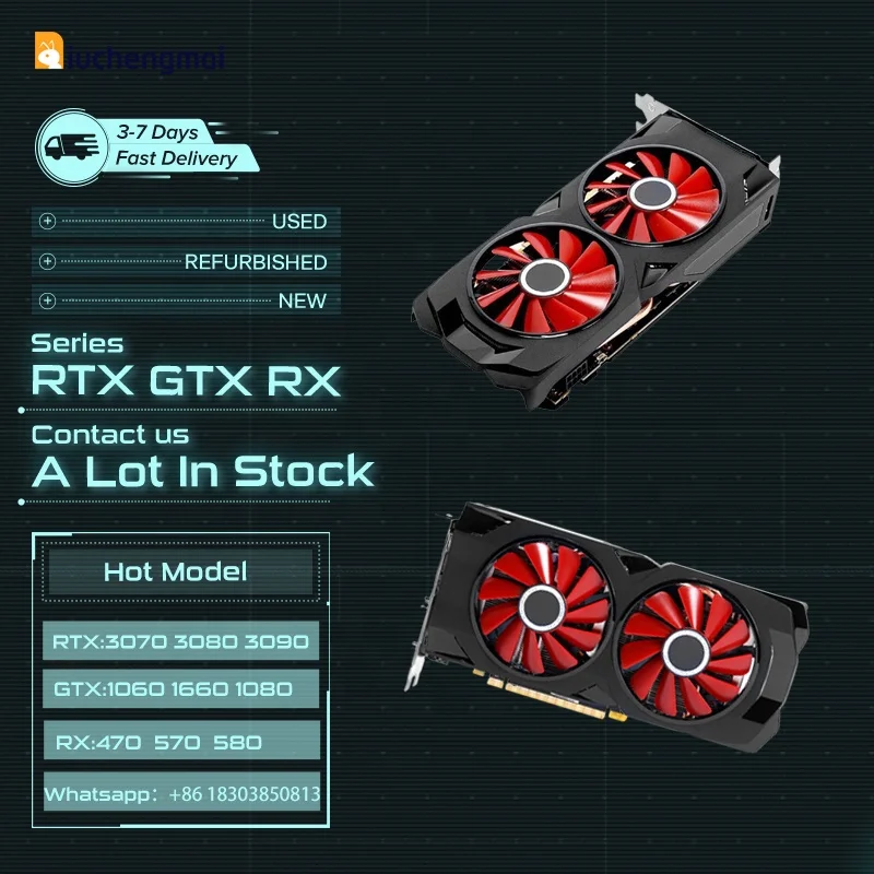 Second Hand RX 570 4g 4gb RX570 256Bit 8 PIN 2048SP Gaming Graphics Cards