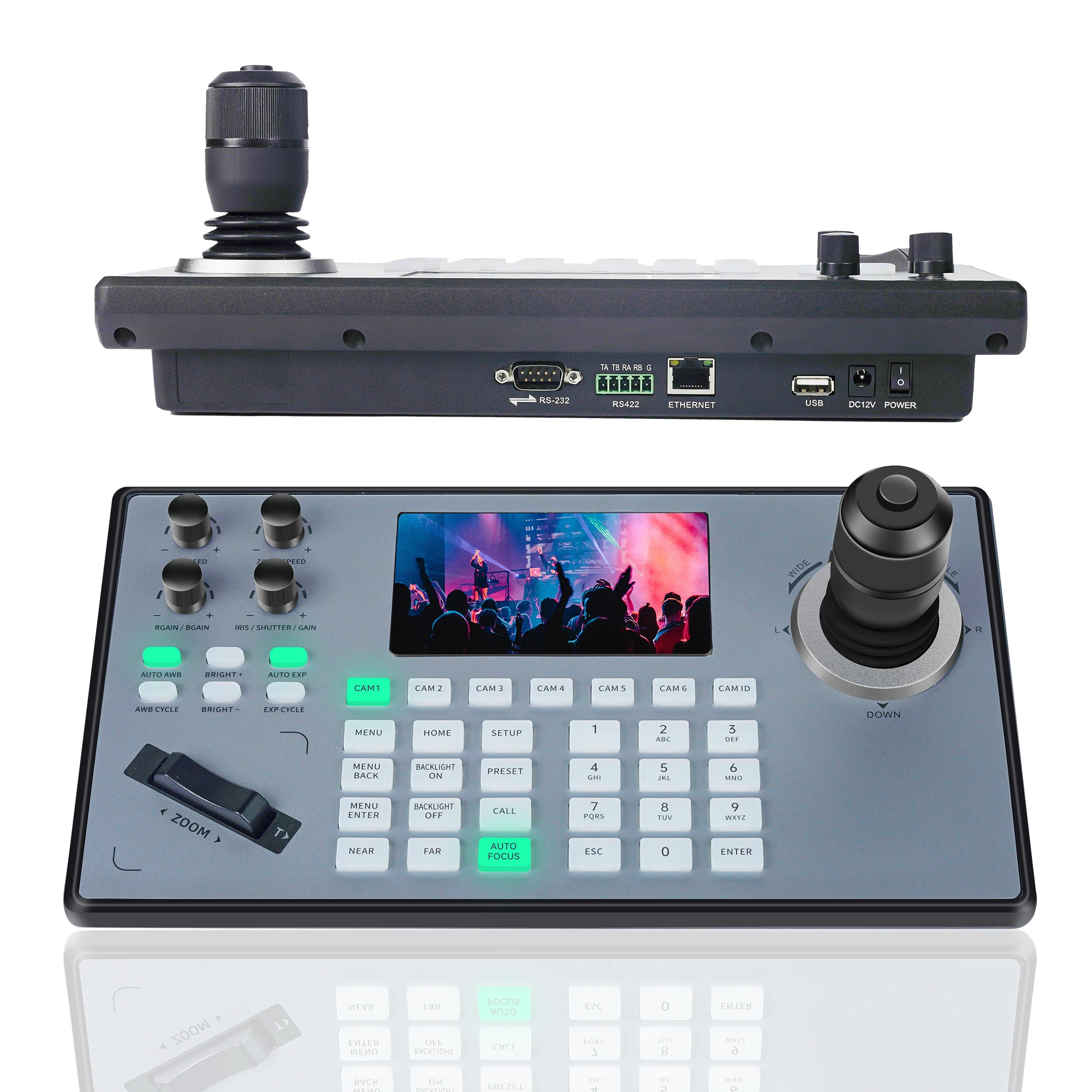 Tenveo KB200PRO NDI POE RS232 RS422 RS485 connection IP 4D joystick controller for PTZ cameras