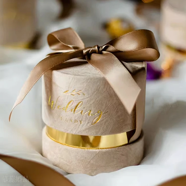 Chinese wedding gift box packaging  luxury tube wedding favor for wedding gift