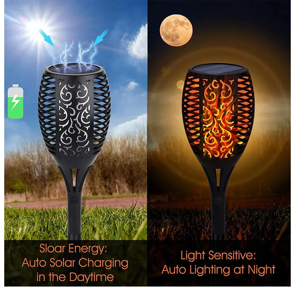 New Pattern Ip65 Waterproof Flashing Dance False Torch Led Outdoor Decorative Landscape Light Garden Torch Lamp Lawn Lamp